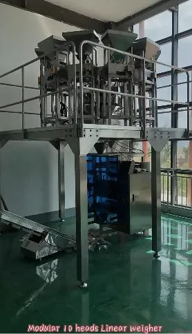 Pesatrice lineare modulare a 10 teste per zucchero, sale, latte in polvere